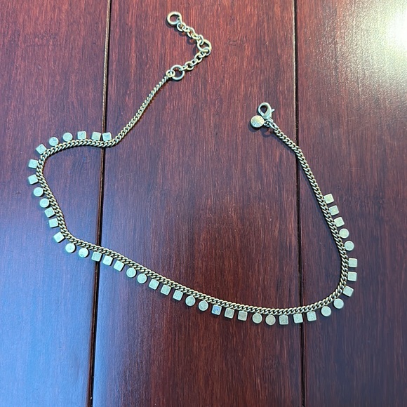 J Crew Circle Square Charm Necklace - Picture 2 of 2